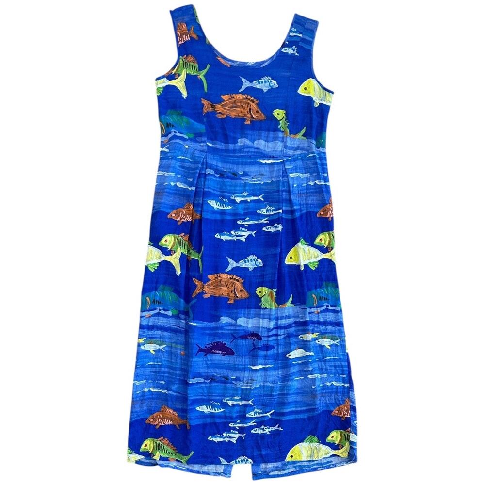 Vintage Jams World Bounty Fish Print Summer Dress